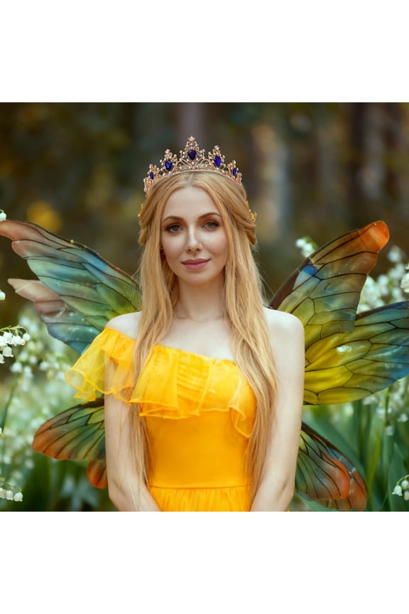 Rhinestone Headband for Women, Glittering with Heart Shape Design, Adjustable Princess Headband for Wedding Birthday Party Hair Accessories