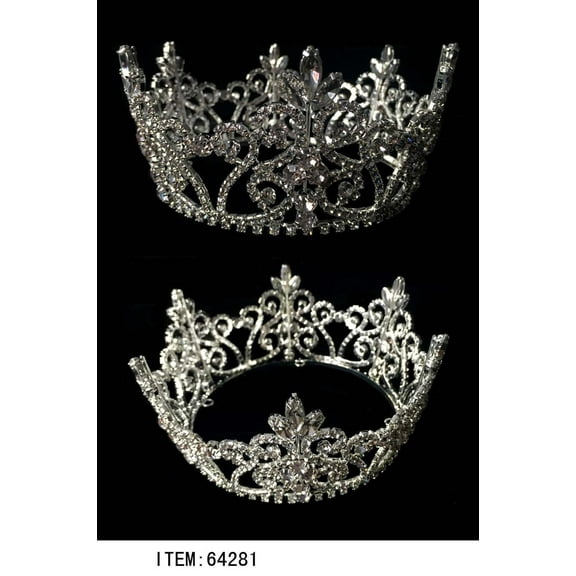 Rhinestone Crown for Bride / Prom Queen / Wedding Cake / Photography Prop / Full Crown Tiara / Wedding Decor / Table Setting 2.5" x 5"