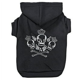 Dog Hoodies Black Rhinestone Skull Crossbone Crown Bad To The Bone Pet Sweater Large Walmart