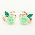 thumbnail image 1 of Rhinestone Crystal Rose Flower Earrings Charm Stud Earring For Women jewelry Fashion Accessories, 1 of 1