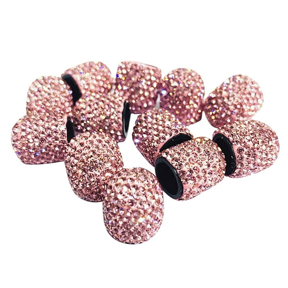 Rhinestone Crystal Tire Valve Caps, Car Wheel Decoration, Anti-Rust Tire Cover, Easy Install, Luxury Bling Accessories, Sparkling Car Wheel Accessories for Cars and Motorcycles