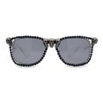 thumbnail image 1 of Rhinestone Death Metal Skull Classic Horn Rim Plastic Sunglasses Clear Black, 1 of 4
