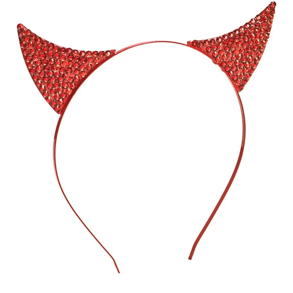Rhinestone Devil Horns Halloween Accessory