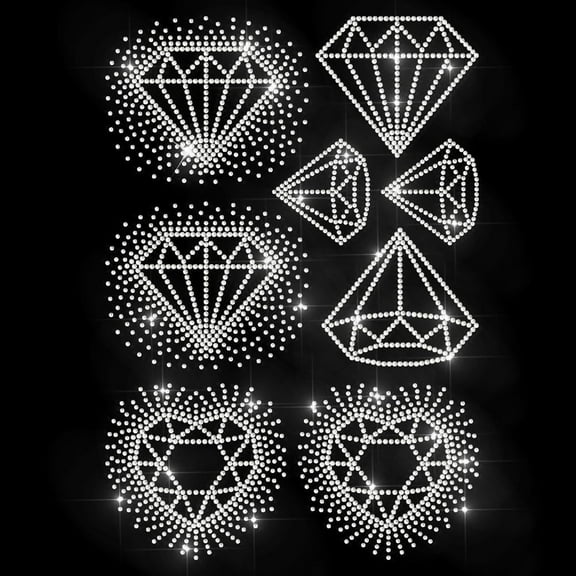 Rhinestone Diamond Hearts Iron on Sticker Gradient Diamond Hotfix Transfer Decal Heat Transfer Patch Bling Clothing Repair Applique