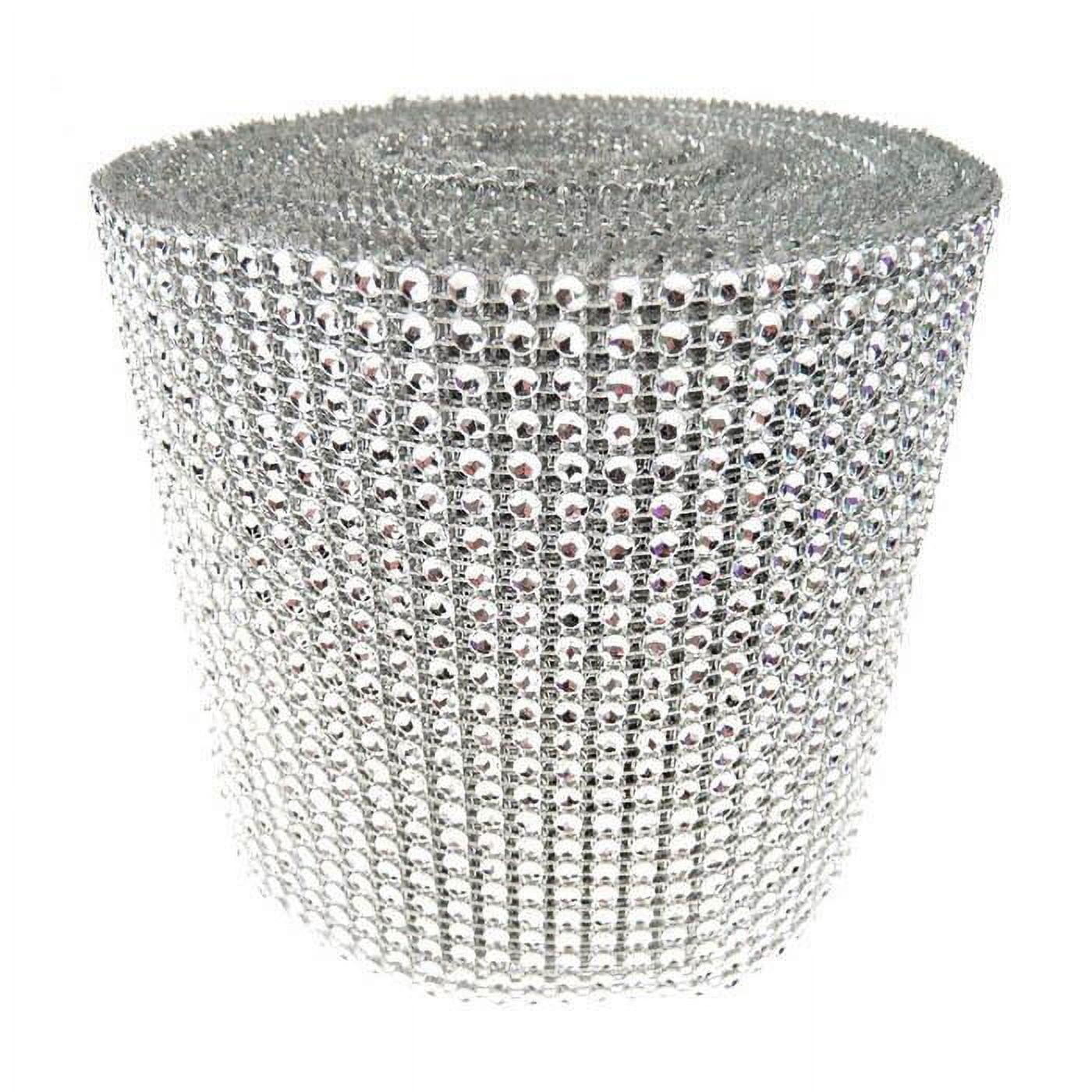 Rhinestone Diamond Wrap Ribbon, 4-3/4-Inch, 10 Yards, Silver - Walmart.com