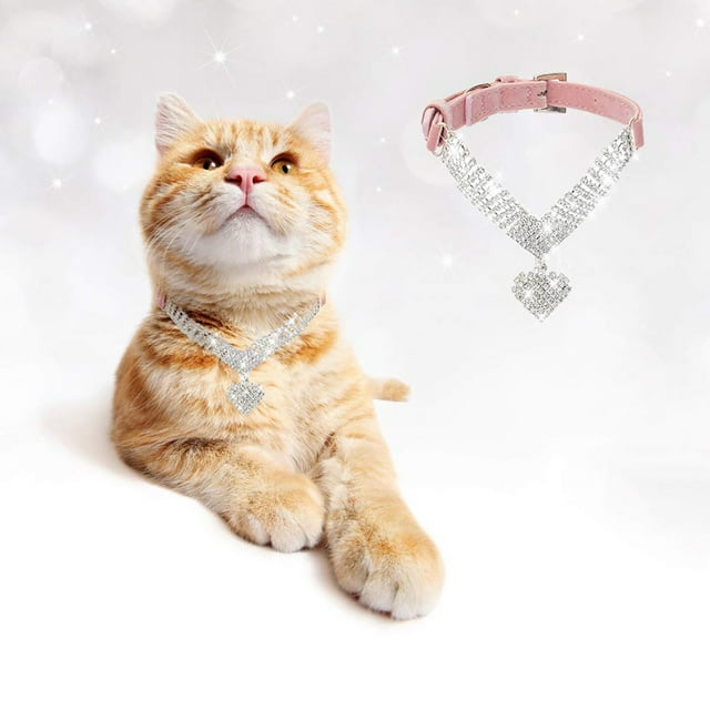 Rhinestone Dog Collar Cat Collars for Girl Cats BlingBling Cute Girl