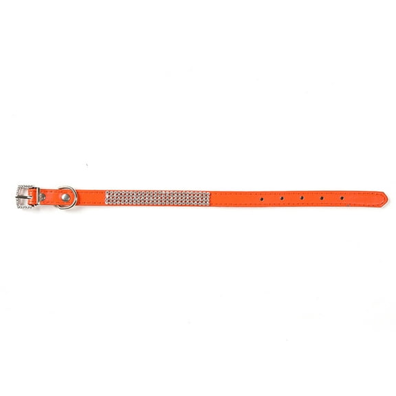 Rhinestone Dog Collar, Cute Dazzling Sparkling Soft Suede Leather Dog Cat Rhinestone Collar Crystal Diamond Pet Dog Puppy Collar