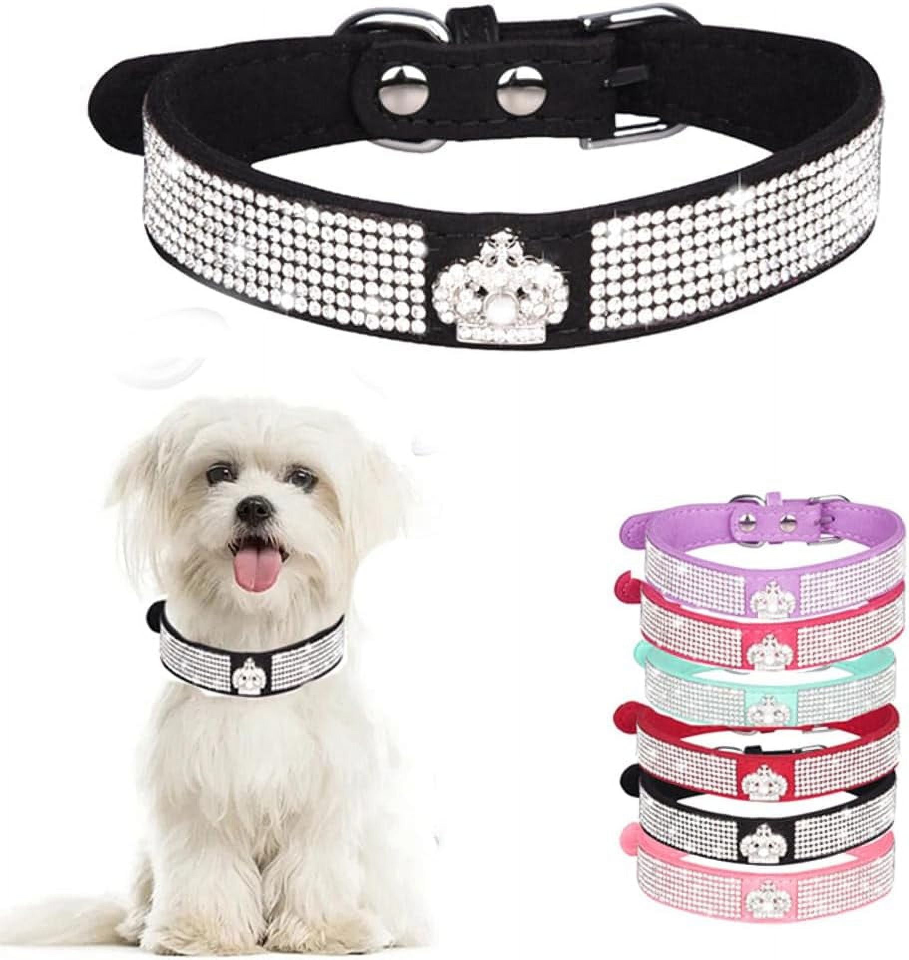 Rhinestone Dog Collar Cute Soft Fancy Bling Diamond Pretty Jewel Sparkly Puppy Cat Pet Collar for XS Small Medium Large XL XXL Dogs Walmart