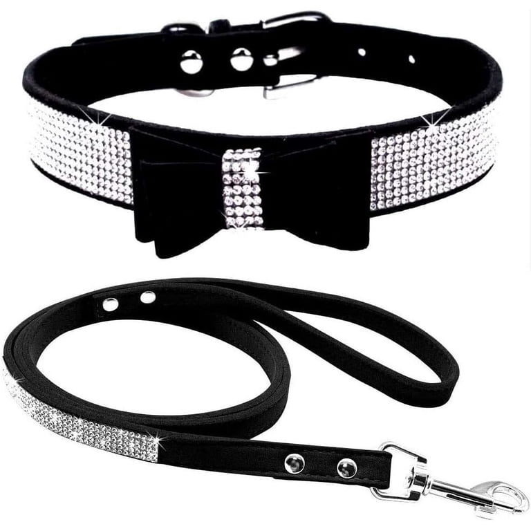 Rhinestone Dog Collar Leashes, Crystal Diamond Cat Dog Collar