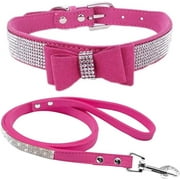 Rhinestone Dog Collar Leashes, Crystal Diamond Cat Dog Collar Leash Set, Cute Dazzling Dog Rhinestone Collar, Dog Collar Harness for Small & Medium Dogs Cats