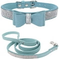 Rhinestone Dog Collar Leashes, Crystal Diamond Cat Dog Collar Leash Set
