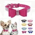 thumbnail image 1 of Rhinestone Dog Collar for Small Dog,Diamond Pet Cats Collors with Bow,Bling Crystal Pretty Cute Adjustable for XXS XS Small Medium Large Dogs Puppy Girls, 1 of 6