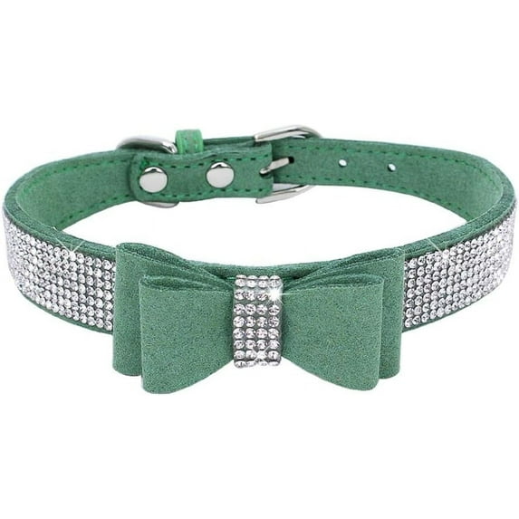 Rhinestone Dog Collar with Bow Tie Dog Bling Collar for XXSmall X-Small Small Medium Large Dogs