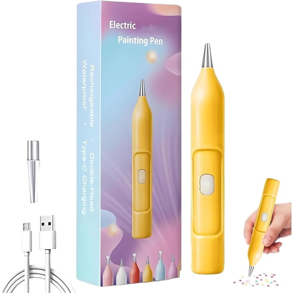 Rhinestone Dot Pen, Electric Rhinestone Art Painting, Project Crafting Tool with Automatic Vacuum Adsorption, Craft Project Making Accessories Home Fun for Beginners