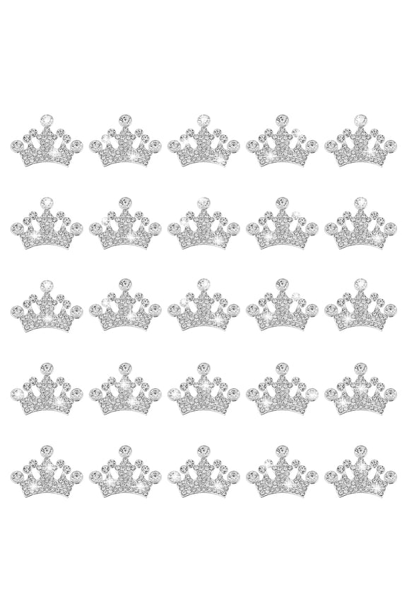 Rhinestone Embellishments Metal Shaped Flatback Rhinestone Charms Mini Gemstone Crowns for Jewelry Making DIY Crafts Cellphone Decoratiions