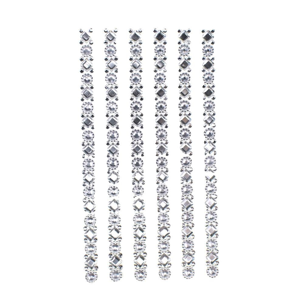 Rhinestone Embellishments Stickers, 6-Inch, 5-Strips - Walmart.com