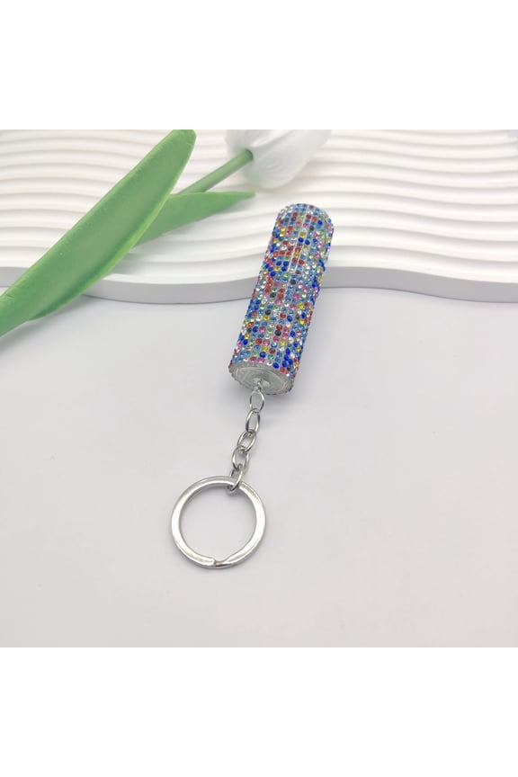 Rhinestone Empty Subpackage Perfume Spray Bottle Bottle Keychain,Popular Fashion Mini,Exquisite Color Portable,Bling Refillable Perfume Bottle Travel,Essential Oil Cosmetic Container Bottle,Gift