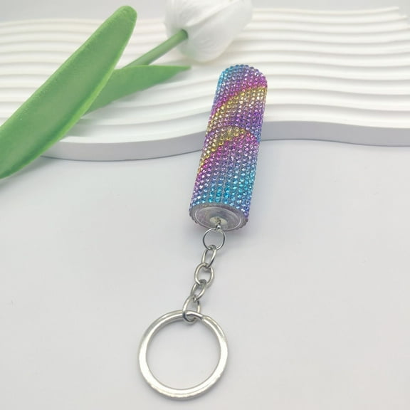 Rhinestone Empty Subpackage Perfume Spray Bottle Bottle Keychain,Popular Fashion Mini,Exquisite Color Portable,Bling Refillable Perfume Bottle Travel,Essential Oil Cosmetic Container Bottle,Gift