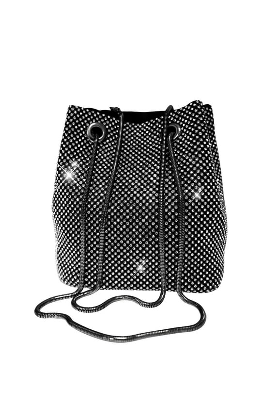 Rhinestone Evening Bag Bling Purse Sparkly Diamond Silver Clutch Purses for Women Party Club Wedding Prom