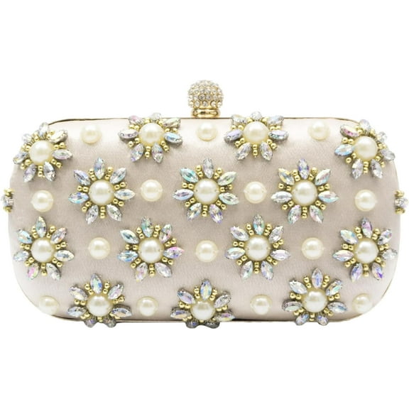 Rhinestone Evening Bag for Women Beaded Clutch Bag Bridal Wedding Purse Glitter Shoulder Bag Luxury Crystal Handbag
