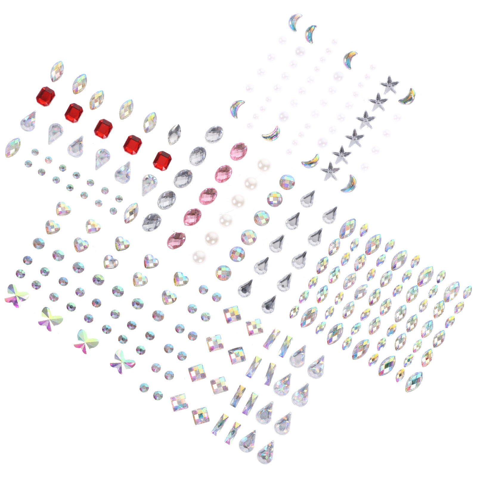 Guichaokj Rhinestone Eye Stickers Facial Decors Resin Nail Decal Gems