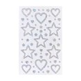 thumbnail image 1 of Rhinestone Face Gems Heart Shaped Star Shaped 6 Inch Self-Adhesive Makeup for Festival Rave and Holiday Decor Silver, 1 Pack, 1 of 4