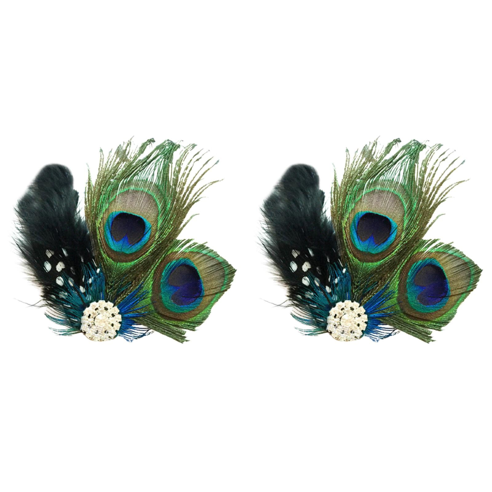 Rhinestone Feathers Vintage Accessories Bridal Wedding Hairpins Pins