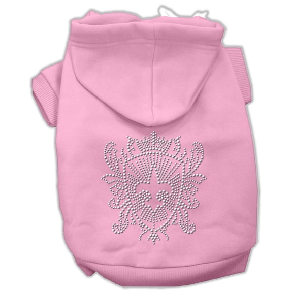 Rhinestone Fleur De Lis Shield Hoodies