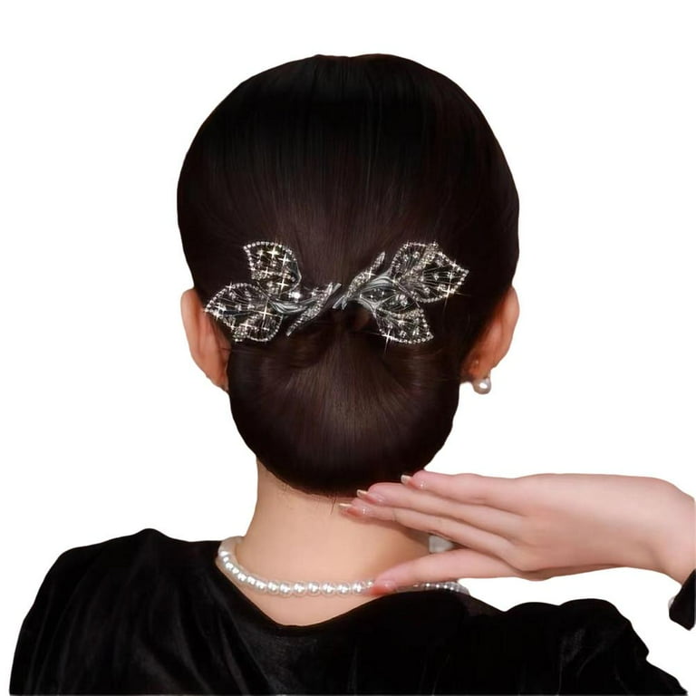 Rhinestone Flower Hair Clip Ball Hair Clip Flower Hair Bun Roller Flower Hair Clip Lazy Hair Curler Deft Bun Maker Elegant Hair Clip for Women H8H6 Walmart