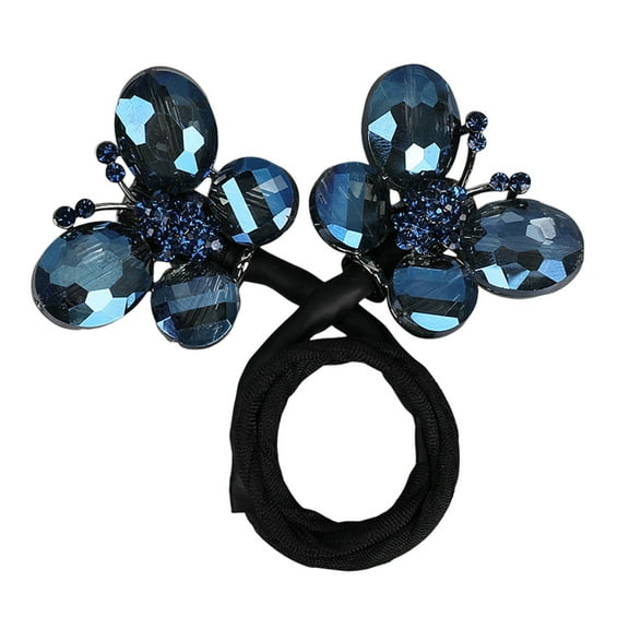 Rhinestone Flower Hair Clip Bun Maker Twister Curler Pins Easy Lazy Updo Styling Tool for Women Girls