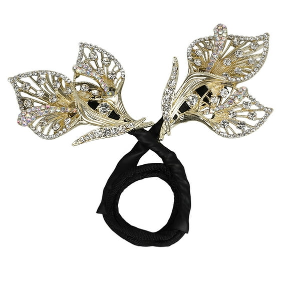 Rhinestone Flower Hair Clip Bun Twister Curler Maker Easy Lazy Updo Styling Tool Pins For Women Girls