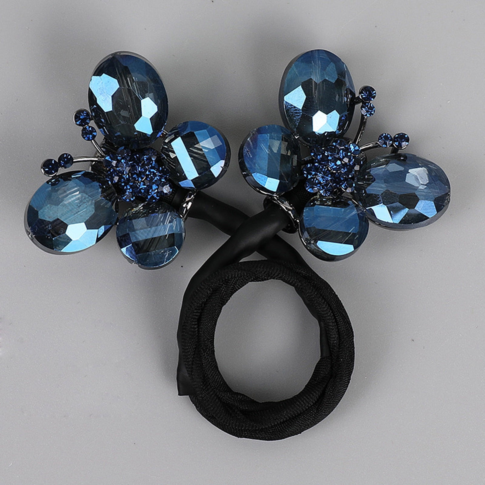 Rhinestone Flower Hair Clip Bun Hair Twister Lazy Hair Curler Bun Maker