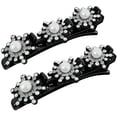 thumbnail image 1 of Rhinestone Flower Hair Toothed Clip Double Layer Snowflake Crystal Barrette Zircon Hair Clips Braided Tool Women Hairpins Headwear(White), 1 of 5