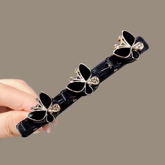 Rhinestone Four Leaf Clover Hair Clip Barrettes for Women Hair Accessory Acrylic Hairpin for Bangs Side Hair Styling