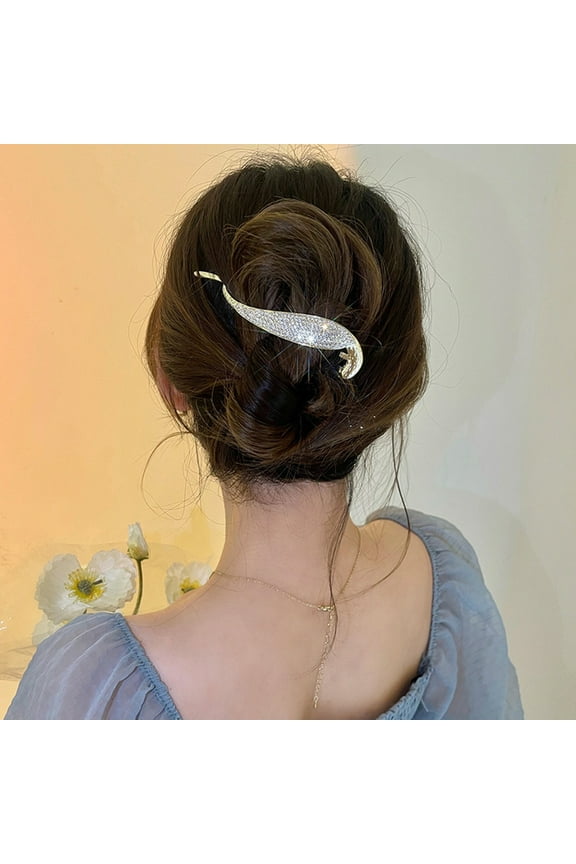 Rhinestone French Barrette Hair Clips Bling Twist N Clip Hair Clips for Women Girls Gillter Side Hair Clip Sparkly Hair Accessories Birthday Christmas Gifts