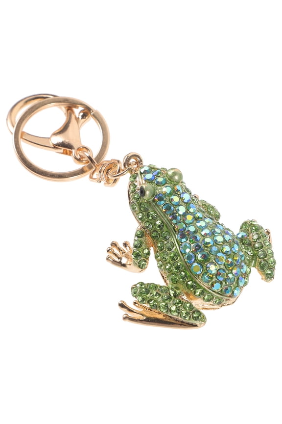 Frog Key Chain Rhinestone Key Ring Car Key Chain Backpack Charm Hanging Decor