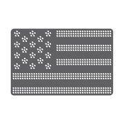 Rhinestone Genie American Flag 8"-1 Color Magnetic Rhinestone Template, Black