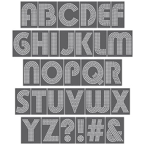 Rhinestone Genie Font - Bahamas Bold 3" Magnetic Rhinestone Template