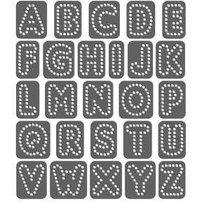 Rhinestone Genie Font-Rounded 1.5" Magnetic Rhinestone Template, Black