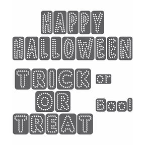 Rhinestone Genie Halloween Lettering Magnetic Rhinestone Template, Black