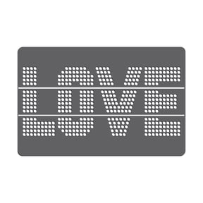 Rhinestone Genie Love 3" x 8" American Style Magnetic Rhinestone Template, Black