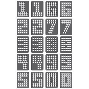 Rhinestone Genie Numbers-Block 1.25" Magnetic Rhinestone Template, Black