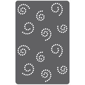 Rhinestone Genie Pattern-Swirls Magnetic Rhinestone Template, Black