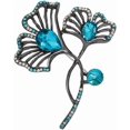 thumbnail image 1 of Rhinestone Ginkgo Leaf Brooch Pin for Women Men Black Plated Elegant Teardrop Crystal Birthstone Leaves Brooches Lapel Pins Vintage Halloween Fall Holiday Dress Accessories Jewelry Gift, 1 of 12