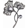 thumbnail image 1 of Rhinestone Ginkgo Leaf Brooch Pin for Women Men Black Plated Elegant Teardrop Crystal Birthstone Leaves Brooches Lapel Pins Vintage Halloween Fall Holiday Dress Accessories Jewelry Gift, 1 of 6