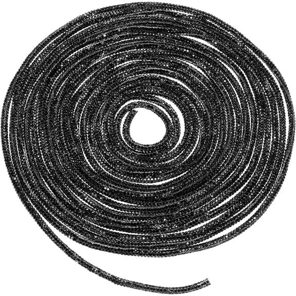 Rhinestone Glitter Shoelaces Crystal Bling Shiny Round Shoe Drawstring Rope String Cords Charm for Sneakers Black 4mm