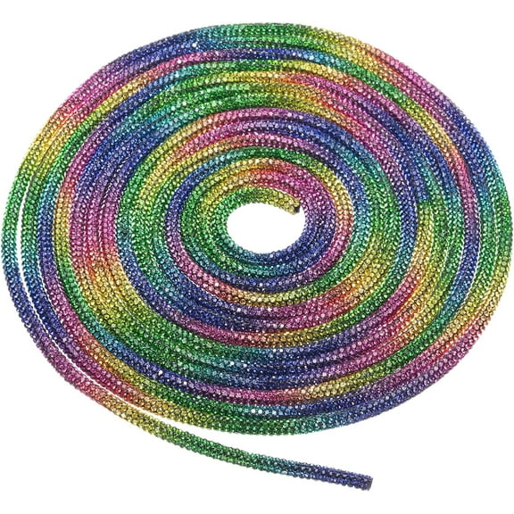 Rhinestone Glitter Shoelaces Crystal Bling Shiny Round Shoe Drawstring Rope String Cords Charm for Sweatpants - 6mm