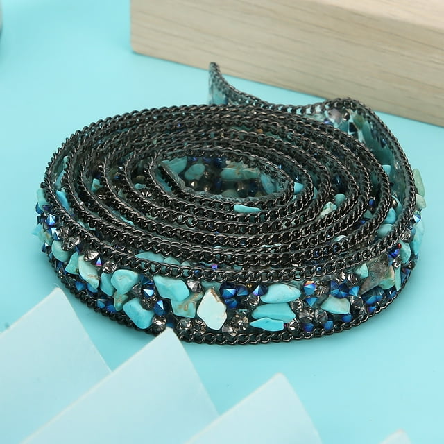 Rhinestone Gravel Ribbon Chain Clothes Shoes Decoration Accessories 1