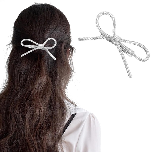 Rhinestone Hair Bows,Cute Bling Bowknot Clip,Crystal Hair  display picture 2
