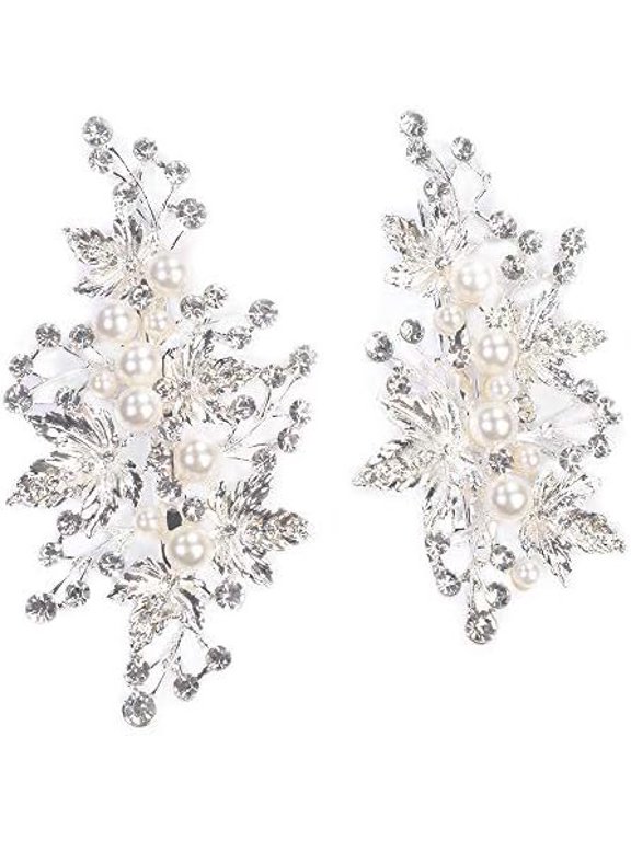 Rhinestone Bridal Hair Clips, Set of 2,